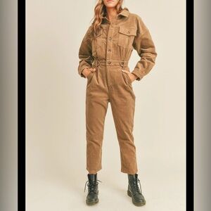 Mable Corduroy Brown Jumpsuit